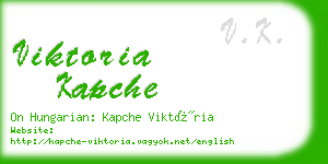 viktoria kapche business card